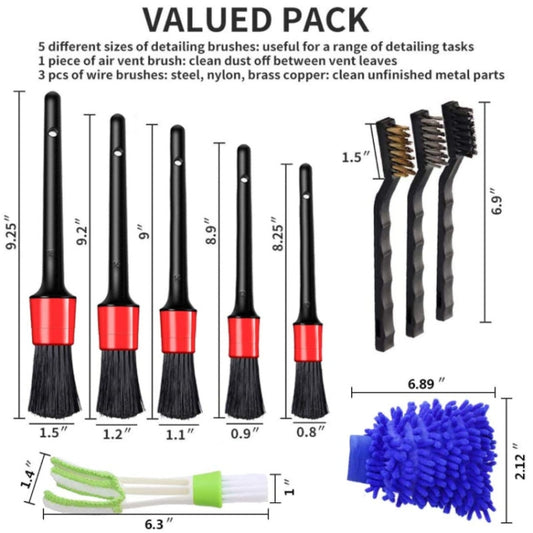 13 PCS / Set Double-Sided Towel Car Wash Gloves by buy2fix