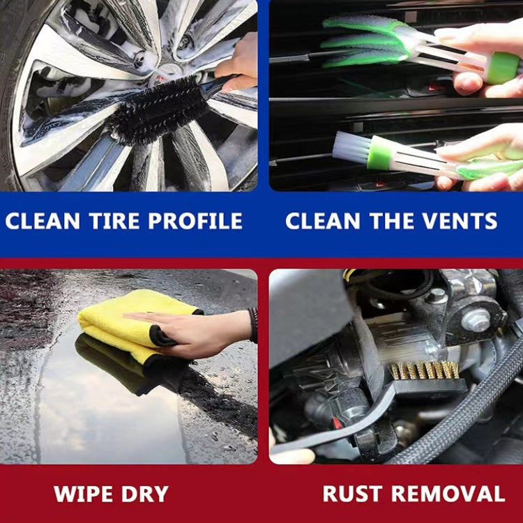 14 PCS / Set Car Wash Gloves Double-Sided Wiper Towel - Car washing supplies by buy2fix | Online Shopping UK | buy2fix