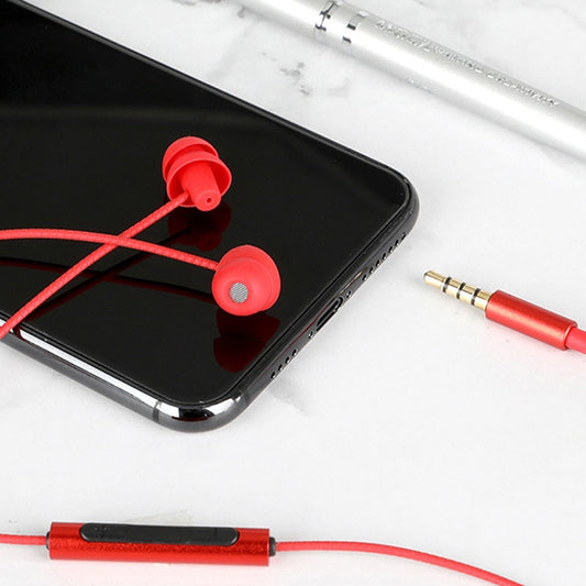 EN3900 3.5mm Plug In-Ear Wired Control Earphone with Mic(Red) by buy2fix