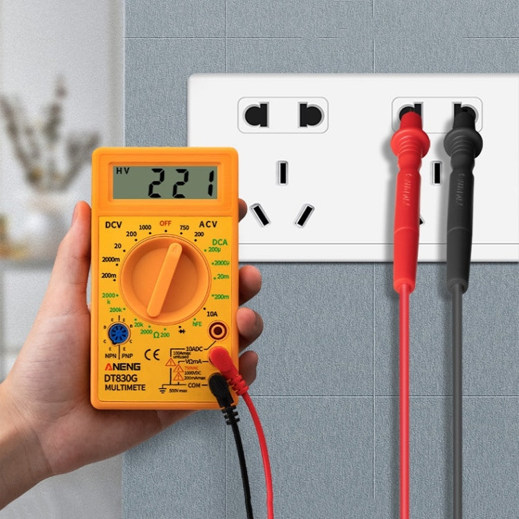 2 PCS ANENG DT830G Portable Digital Multimeter(Yellow) - Digital Multimeter by ANENG | Online Shopping UK | buy2fix