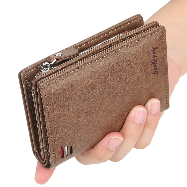 Baellerry D3216 Men Short Vertical Multi-Card Snap Coin Purse(Black) by Baellerry