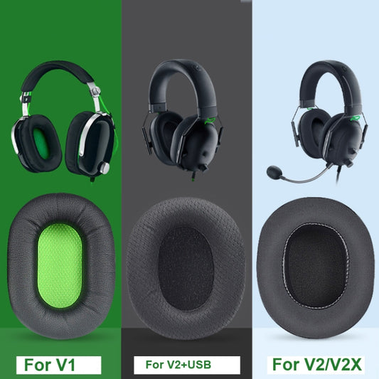 1 Pair Earpads For Razer BlackShark V2 X / V2 USB Headset, Color: Black Gel - Earmuff & Pad by buy2fix | Online Shopping UK | buy2fix