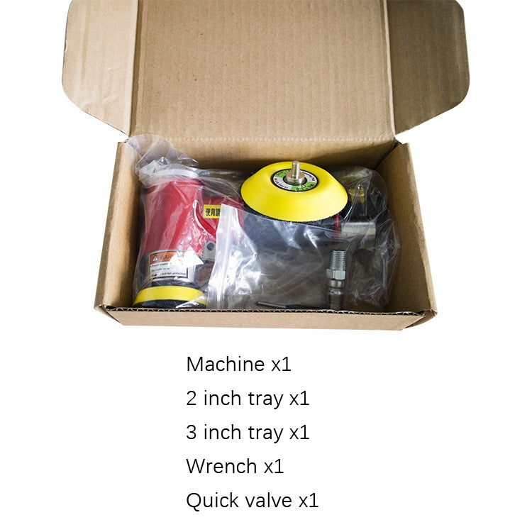 Pneumatic Polishing Machine Sandpaper Machine Car Waxing Machine(Red With 2 inch 3 inch Pallet) - Polishing Machine & Accessories by buy2fix | Online Shopping UK | buy2fix