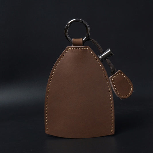 18Y-009 Vintage Handmade Leather Car Pull-Out Key Case(Oil Wax Skin Tea) by buy2fix