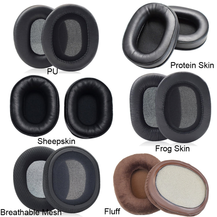 1 Pair Headset Earmuffs For Audio-Technica ATH-M50X/M30X/M40X/M20X, Spec: Brown-Protein Skin - Earmuff & Pad by buy2fix | Online Shopping UK | buy2fix