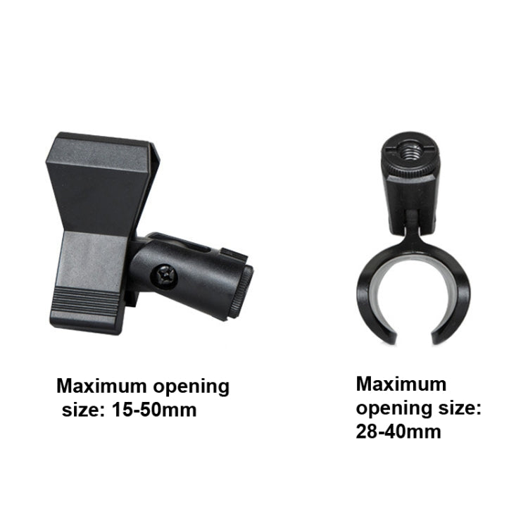 LKT-300 30-65cm Full Metal Disc Base Dual Microphone Stand,Size: 160mm Base - Stand by buy2fix | Online Shopping UK | buy2fix