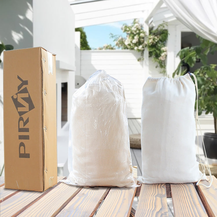 200x150cm Double Outdoor Camping Tassel Canvas Hammock with Stick(White) by buy2fix