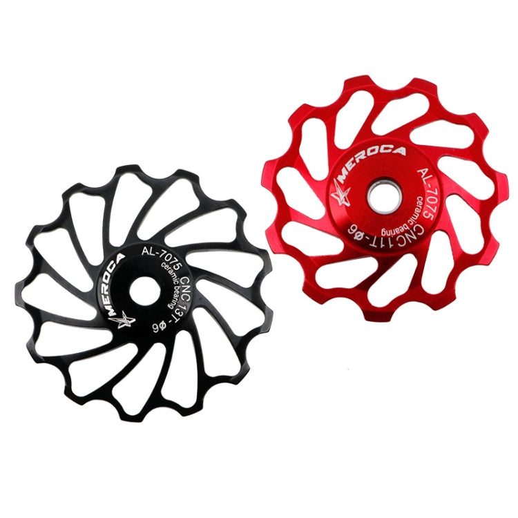 MEROCA Ceramic Bearing Mountain Bike Guide Wheel(13T Red) - Guide wheels by MEROCA | Online Shopping UK | buy2fix