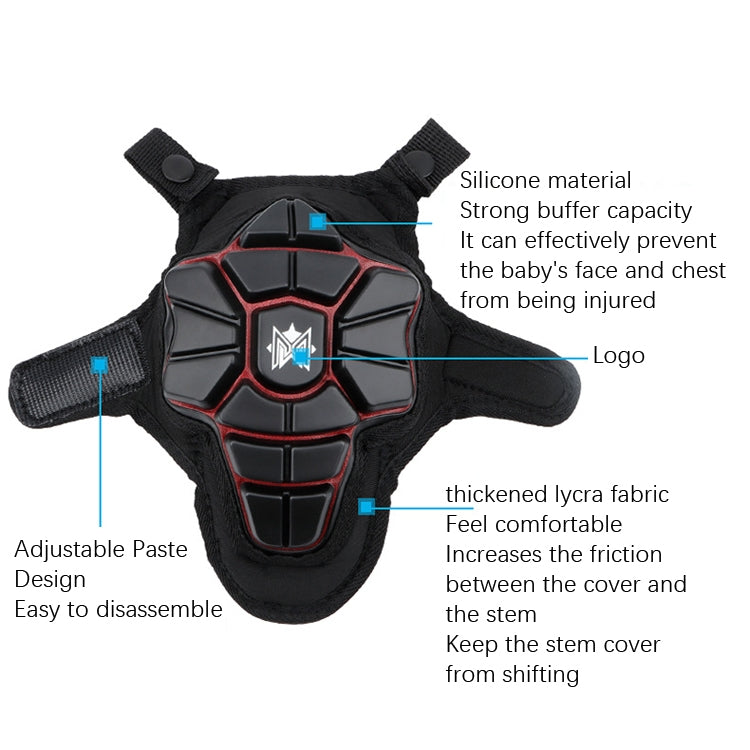 Meroca Children Balance Bike Handle Protective Cover(Black Red) - Accessories & Parts by buy2fix | Online Shopping UK | buy2fix