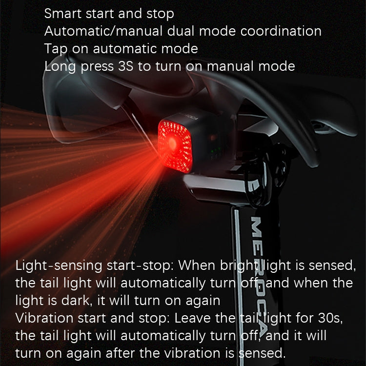 MEROCA XC02 Smart Light-Sensitive Brake Induction Taillight(Cushion Mounting) by MEROCA