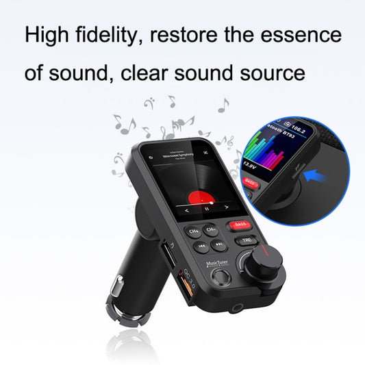 BT93 Color Screen Car MP3 Bluetooth Player(Black) - Bluetooth Car Kits by buy2fix | Online Shopping UK | buy2fix
