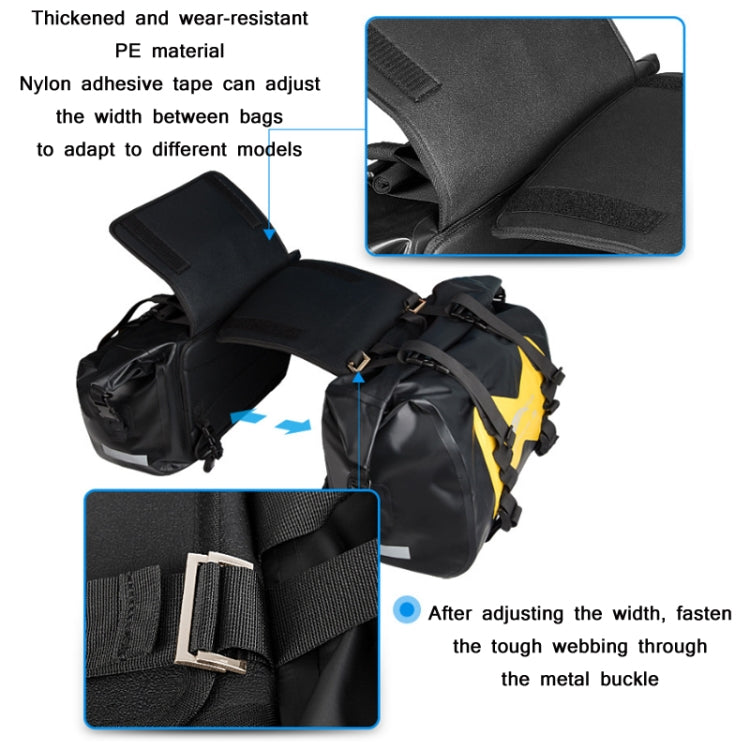 AFISHTOUR FM2021 Large Capacity Waterproof Motorcycle Rear Seat Bag, Color: Yellow - Bags & Luggages by AFISHTOUR | Online Shopping UK | buy2fix