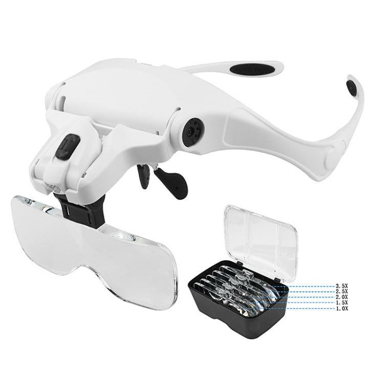 9892B2 1X / 1.5X / 2X / 2.5X / 3.5X Multifunctional Head Mounted Magnifier - Glasses Style by buy2fix | Online Shopping UK | buy2fix