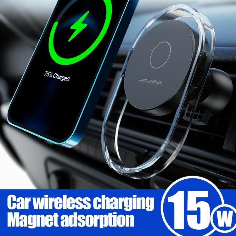 F9199 15W Magnetic Car Wireless Charger Phone Bracket(Black) by buy2fix