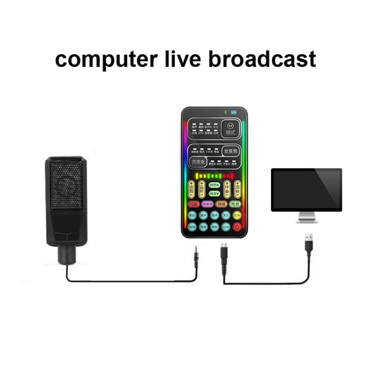 i9 Set Voice Changer Game Live Broadcast Mobile Computer Sound Card - Live Sound Effects Processors by buy2fix | Online Shopping UK | buy2fix