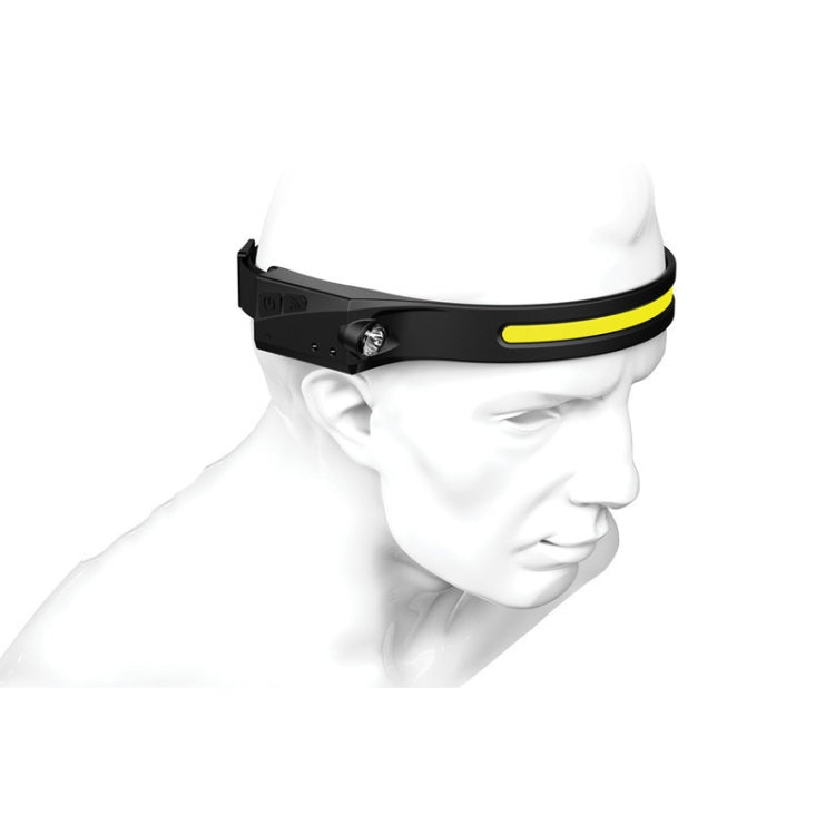 Silicone LED Smart Sensor Light Outdoor Strong Light Long-Beam Headlight(Black) - Headlamp by buy2fix | Online Shopping UK | buy2fix