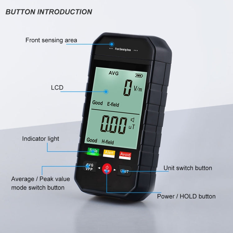 ET925 Large Screen Digital Display Electromagnetic Radiation Detector - Radiation Detector by buy2fix | Online Shopping UK | buy2fix