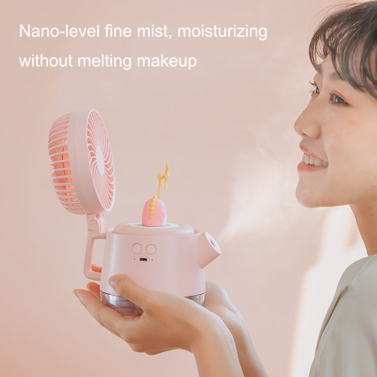 A04a USB Cute Pet Kettle Spray Desktop Fan(White Lucky Cat) - Electric Fans by buy2fix | Online Shopping UK | buy2fix