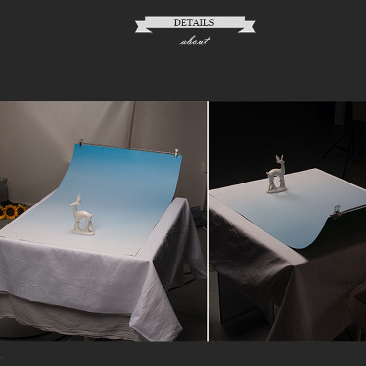 54 x 83cm Gradient Morandi Double-sided Film Photo Props Background Paper(Deep Gray / Light Gray) - Gradient Color by buy2fix | Online Shopping UK | buy2fix