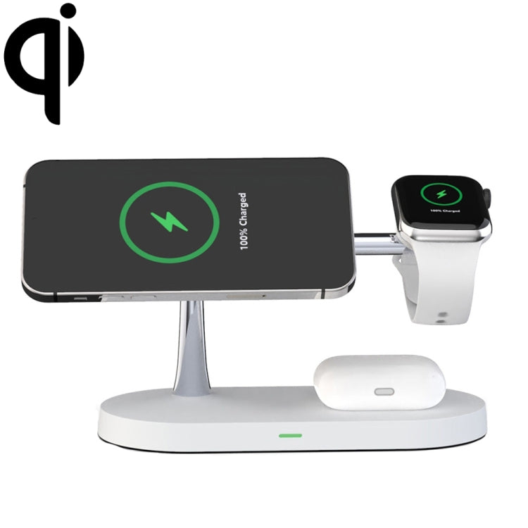 X452 3 in 1 Multifunctional 15W Wireless Charger with Night Light Function(White) - Wireless Charger by buy2fix | Online Shopping UK | buy2fix