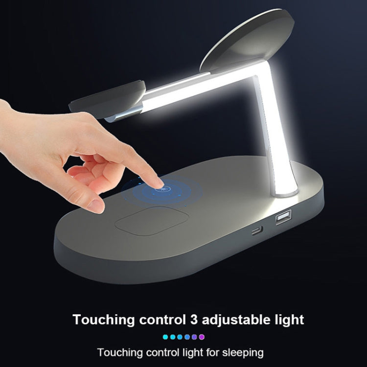 X452 3 in 1 Multifunctional 15W Wireless Charger with Night Light Function(Black) - Wireless Charger by buy2fix | Online Shopping UK | buy2fix