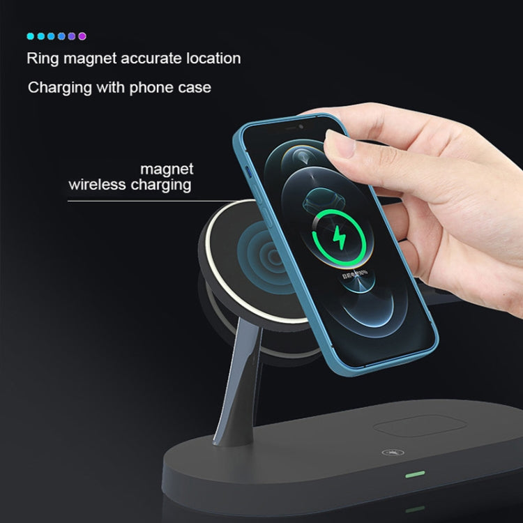 X452 3 in 1 Multifunctional 15W Wireless Charger with Night Light Function(White) - Wireless Charger by buy2fix | Online Shopping UK | buy2fix