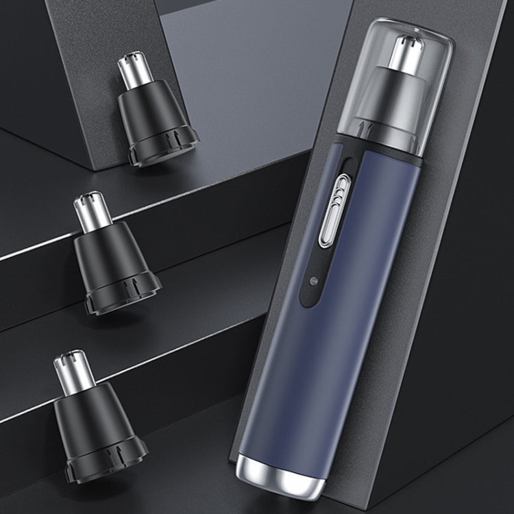 Electric Nose Hair Trimmer USB Rechargeable Eyebrow Trimmer Shaver( Blue) - Shavers & Accessories by buy2fix | Online Shopping UK | buy2fix