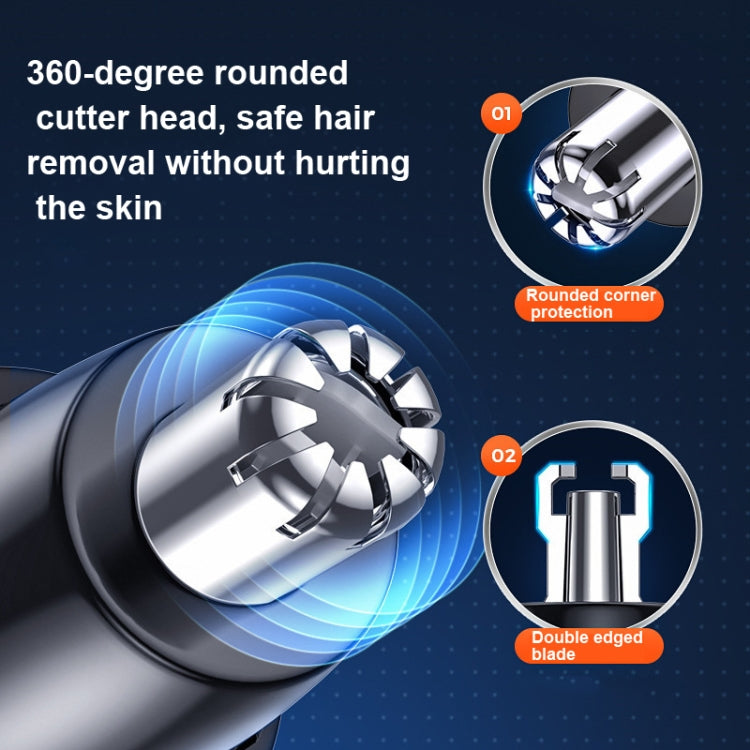 Electric Nose Hair Trimmer USB Rechargeable Eyebrow Trimmer Shaver( Blue) - Shavers & Accessories by buy2fix | Online Shopping UK | buy2fix