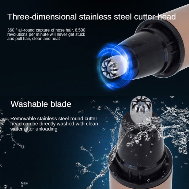 Electric Nose Hair Trimmer USB Rechargeable Eyebrow Trimmer Shaver( Blue) - Shavers & Accessories by buy2fix | Online Shopping UK | buy2fix