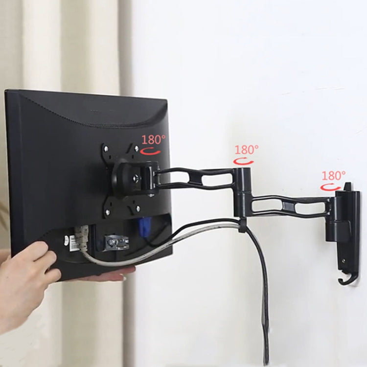 Gibbon Mounts L33 Monitor Bracket Wall Mounting Telescopic Rotating Aluminum Alloy TV Hanger - TV Brackets & Mounts by Gibbon Mounts | Online Shopping UK | buy2fix