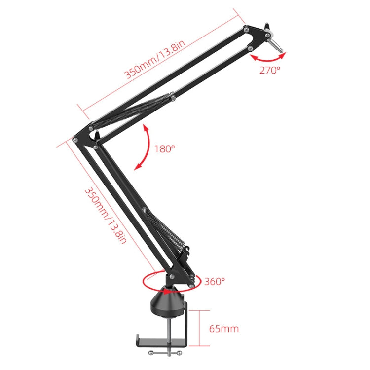 Desktop Foldable Live Condenser Microphone Gimbal Bracket - Stand by buy2fix | Online Shopping UK | buy2fix