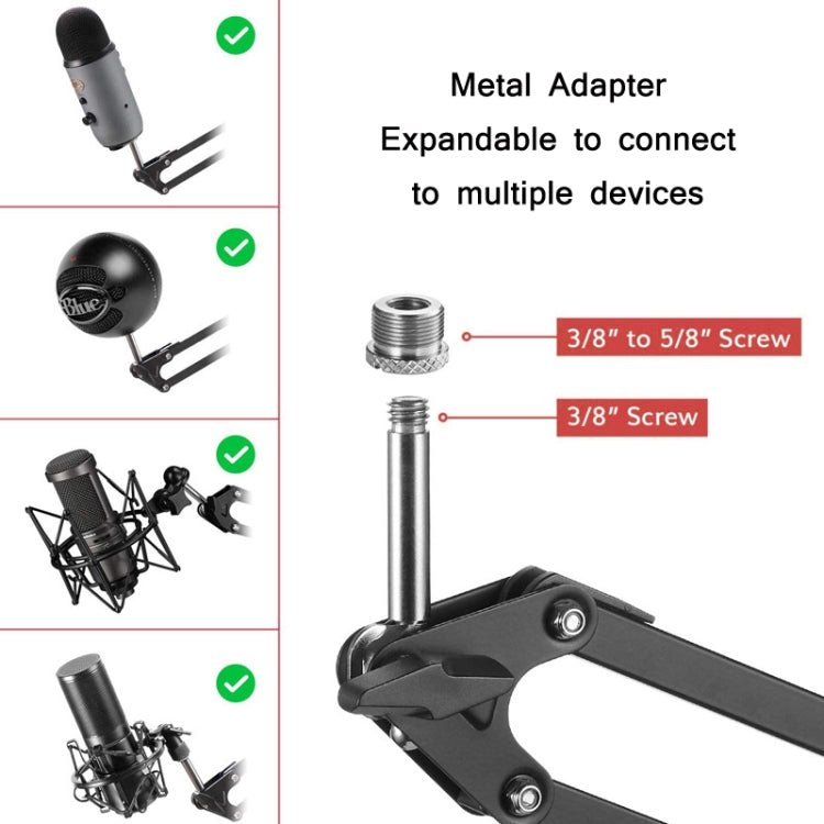 Desktop Foldable Live Condenser Microphone Gimbal Bracket - Stand by buy2fix | Online Shopping UK | buy2fix