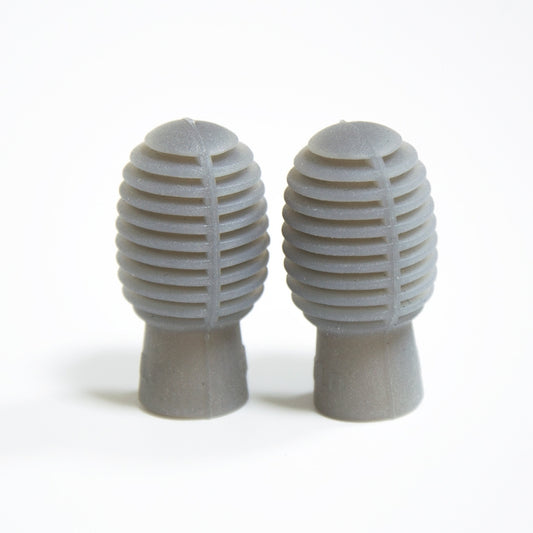 4 PCS / Set Drum Sticks Silicone Head Drum Cover Practice Drums Mute Protective Case(Gray) by buy2fix