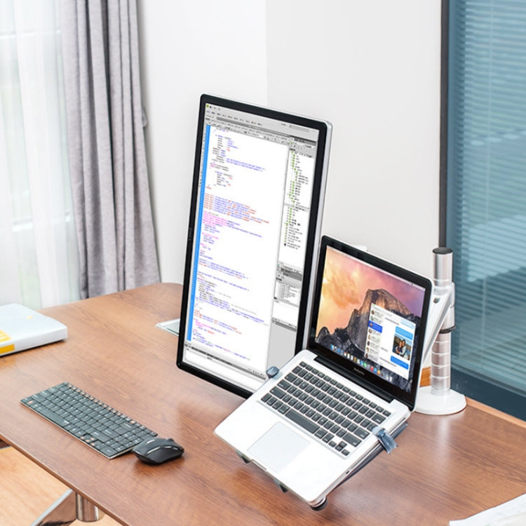 OA-7X Laptop Monitor Desktop Lifting Bracket(Silver) - Laptop Stand by buy2fix | Online Shopping UK | buy2fix