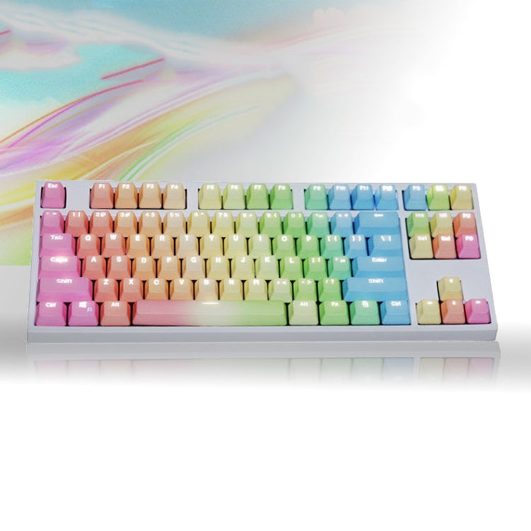104 Keys Light-transmitting Dip-dyed Keycaps(Frost Blue) by buy2fix
