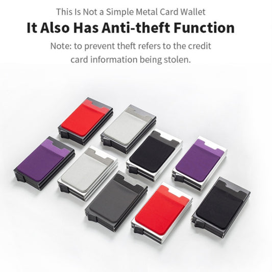 RFID Aluminum Alloy Anti-Degaussing Coin Card Holder(Black Silver) by buy2fix