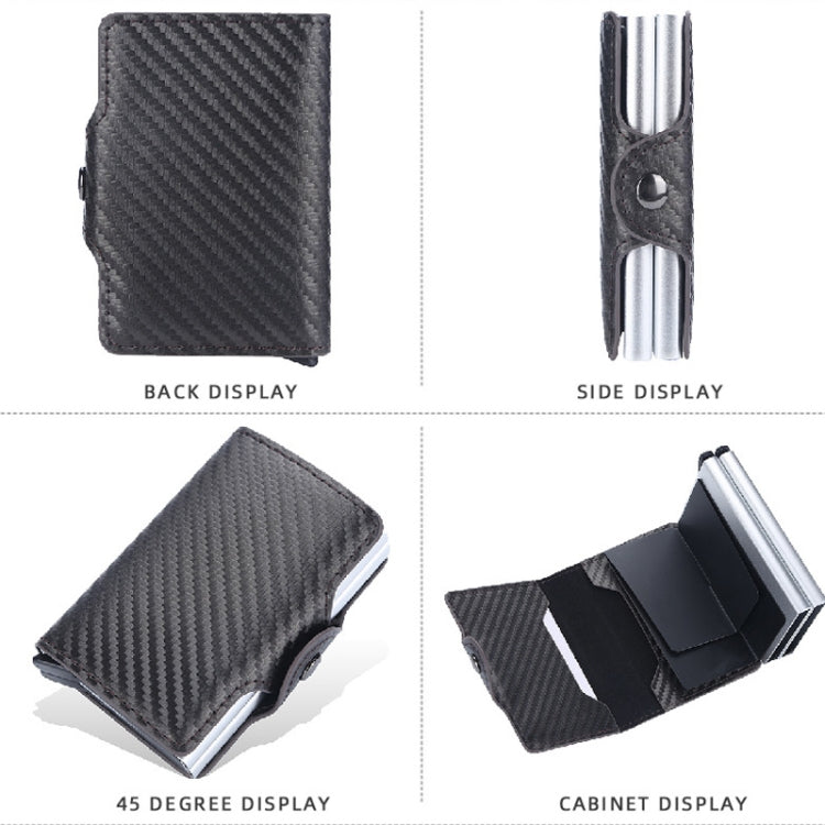 Baellerry K9172 RFID Double Aluminum Box Card Holder Automatic Pop-up Card Holder(Black) - Antimagnetic RFID Package by Baellerry | Online Shopping UK | buy2fix