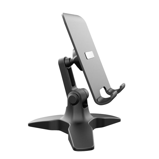 Portable Foldable Rotary Desktop Bracket Silicone Non-Slip Mobile Phone Bracket(Black) by buy2fix