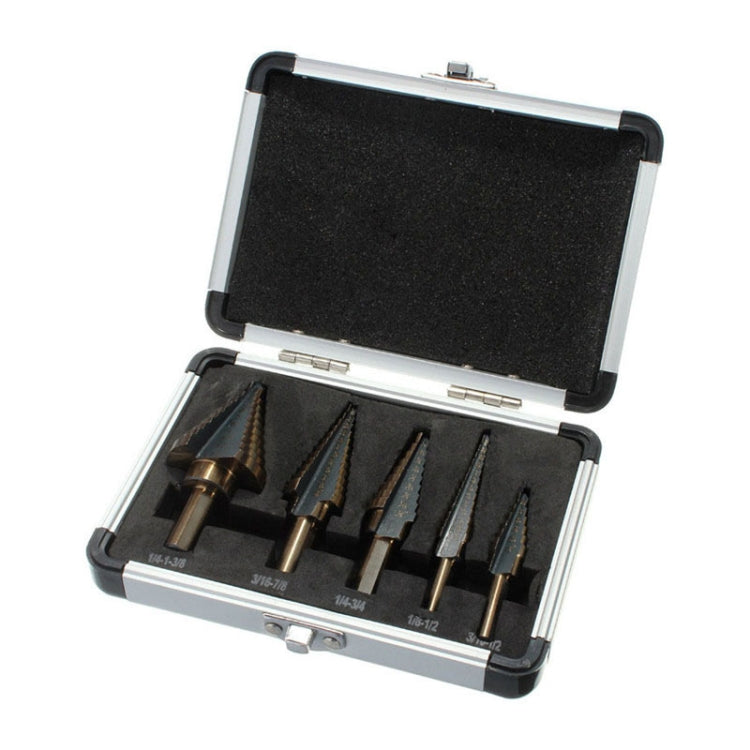 Pagoda Drill Bit High Speed Steel Opener Triangle Handle Stairs Drill Bit(5 In 1 Boxed) - Drill & Drill Bits by buy2fix | Online Shopping UK | buy2fix