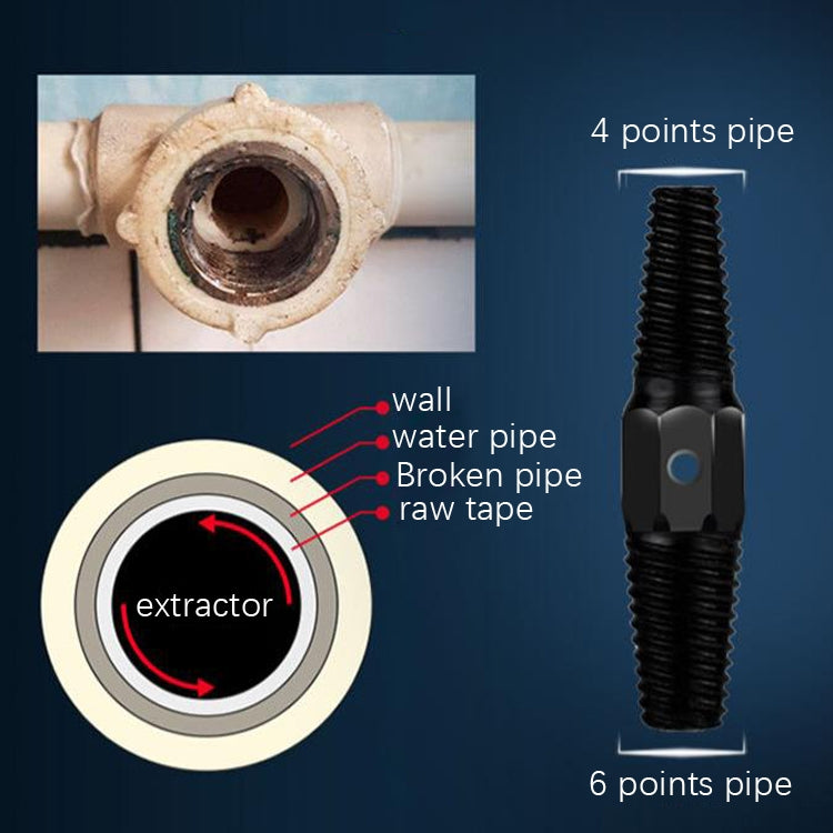 4/6 Points Screw Takeout Triangle Valve Water Pipe Broken Pipe Anti-Dirate Tool(With Booster Bar) - Screws by buy2fix | Online Shopping UK | buy2fix