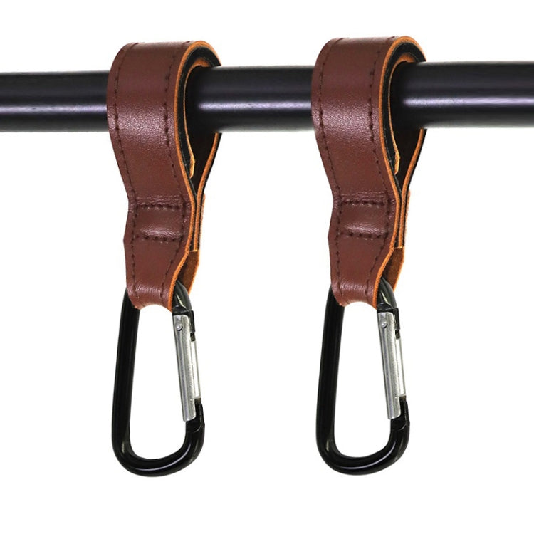 2 PCS Baby Stroller Convenient Carabiner Hook(Brown) - Strollers Accessories by buy2fix | Online Shopping UK | buy2fix