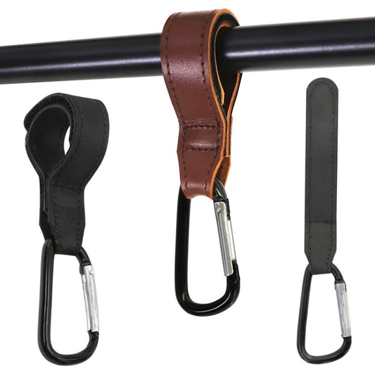 2 PCS Baby Stroller Convenient Carabiner Hook(Brown) by buy2fix