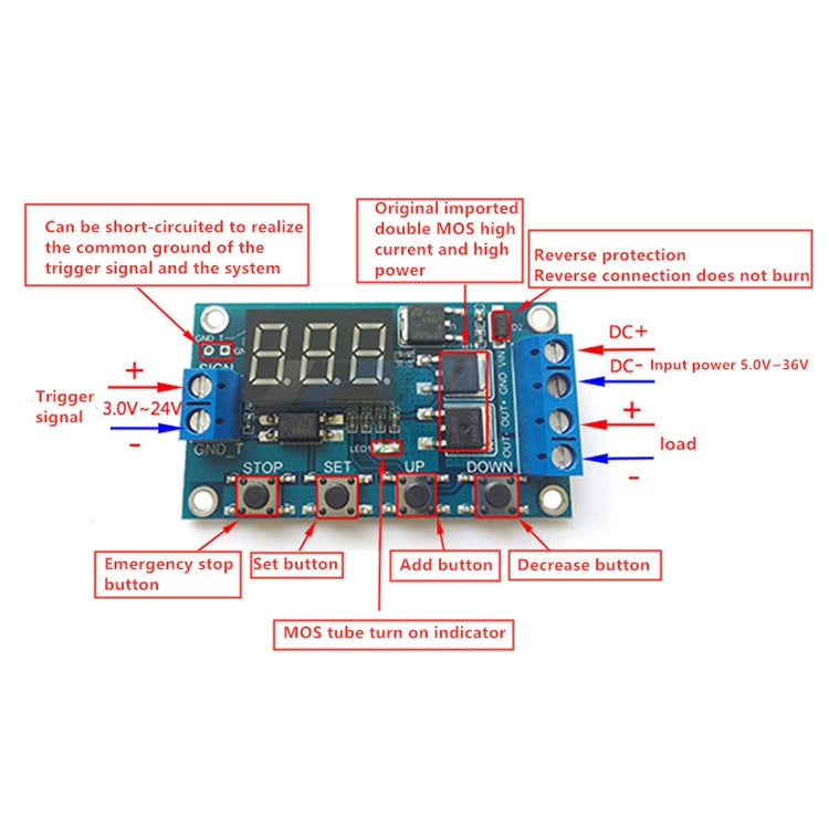 Automotive Delay Switch Module High Power MOS Control Automatic Timing(PCB) by buy2fix