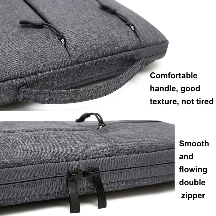 Zipper Type Polyester Business Laptop Liner Bag, Size: 15.6 Inch(Dark Gray) - 15.6 - 17 inch by buy2fix | Online Shopping UK | buy2fix