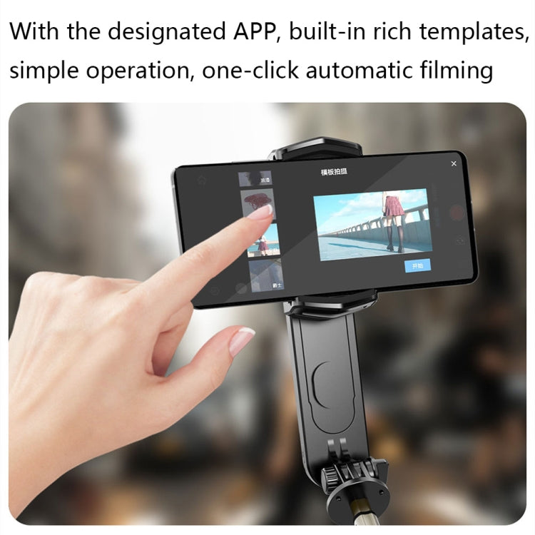 Removable Fill Light Phone Handheld Stabilizer with APP(Q09 Black) - Handheld Gimbals by buy2fix | Online Shopping UK | buy2fix