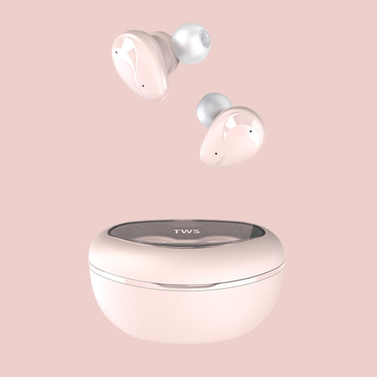 Mini Wireless With Charged Power Display ENC Bluetooth Headset(Pink) by buy2fix