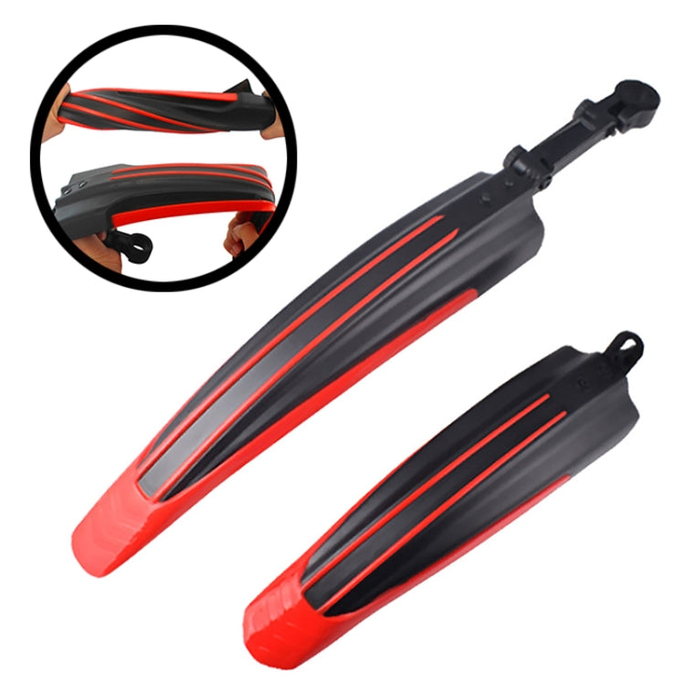 1 Set Dual Color Bicycle Mudguard Mountain Bike Fenders Set(Black Green) - Mudguards by buy2fix | Online Shopping UK | buy2fix