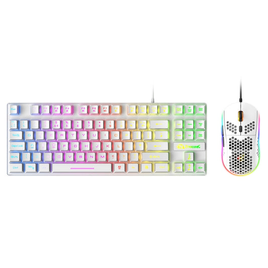 ZIYOU LANG T2 88 Keys Gaming Mechanical Luminous Keyboard and Mouse Set, Cable Length: 1.6m(White) by buy2fix
