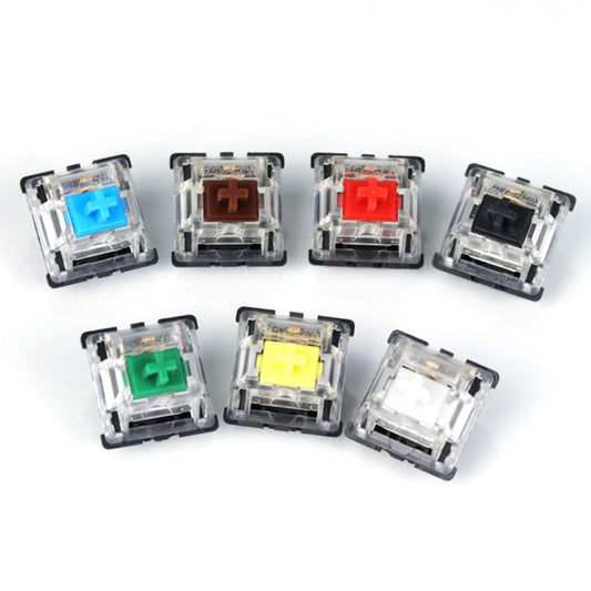 10 PCS Gateron G Shaft Black Bottom Transparent Shaft Cover Axis Switch, Style: G3 Foot (Yellow Shaft) by Gateron