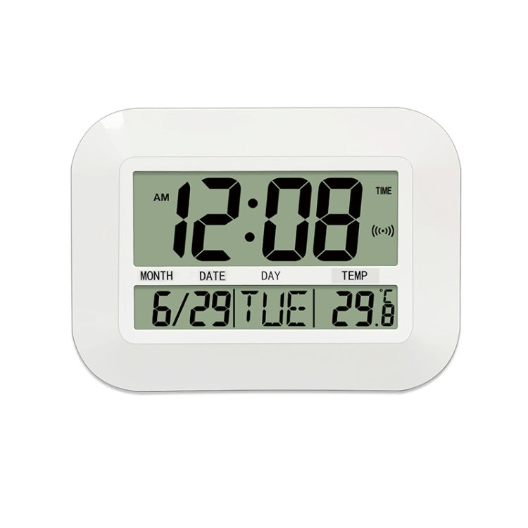 Household Big Screen Digital Electronic Alarm Clock Minimalist Living Room Mute Wall Clock(White) - Alarm Clocks by buy2fix | Online Shopping UK | buy2fix